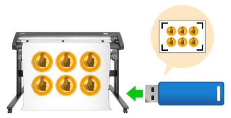 Data output via USB flash memory without PC
